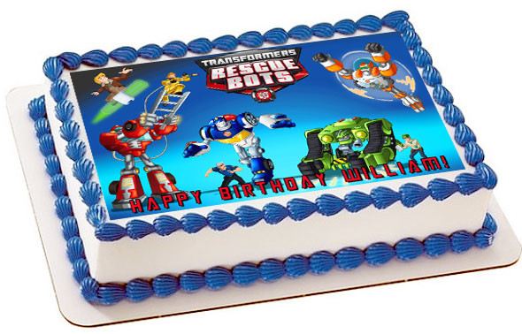 Transformers Rescue Bots 1 Edible Birthday Cake Topper