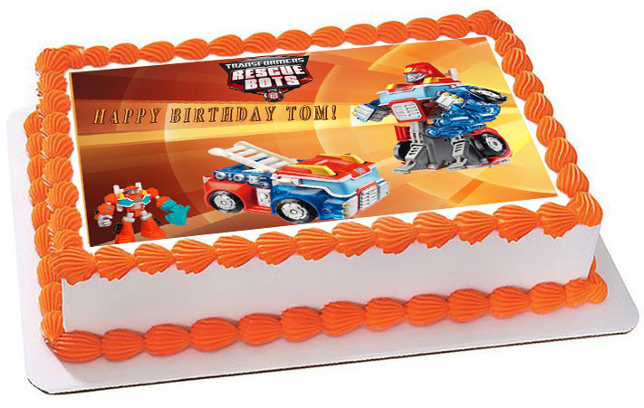 Transformers Rescue Bots 6 Edible Birthday Cake Topper