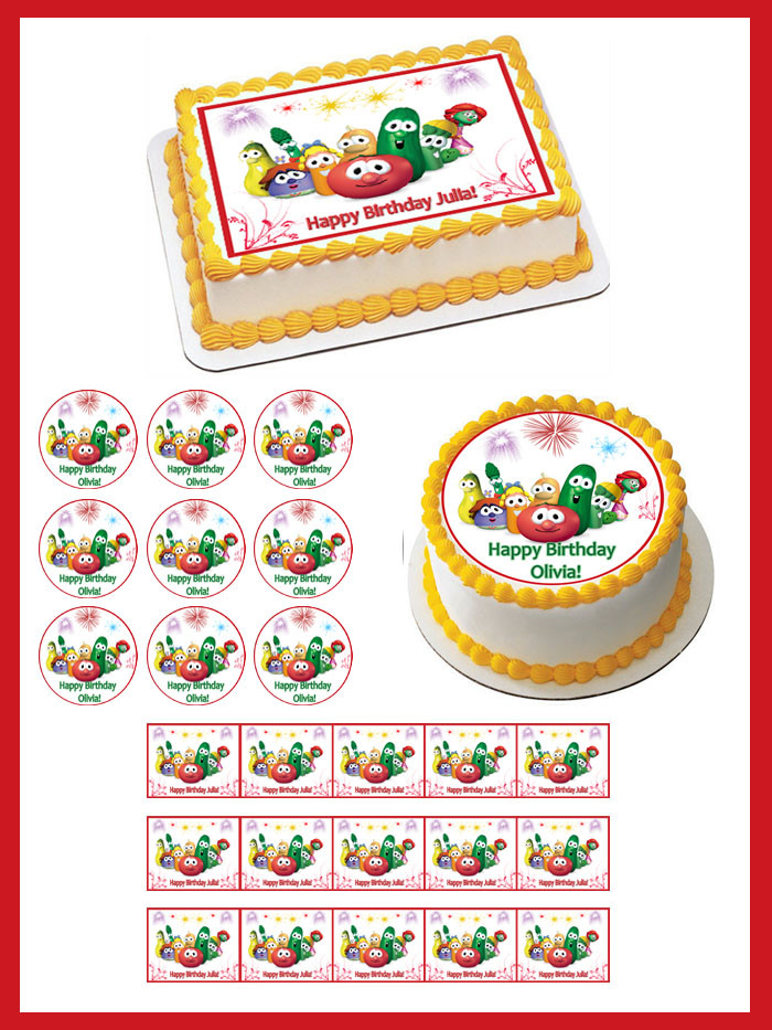 Veggie Tales 6 Edible Birthday Cake Topper
