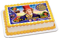 Willy Wonka Edible Birthday Cake Topper OR Cupcake Topper, Decor