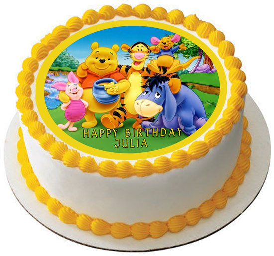 Winnie Pooh 1 Edible Birthday Cake Topper