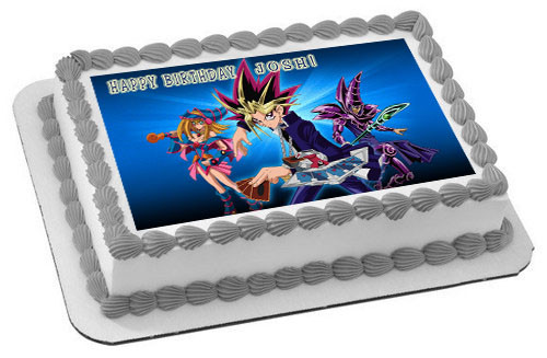 yugioh card cake Yu Gi Oh Red Eyes Dragon Edible Topper (For example YU GI OH Edible Party
