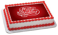 Christmas 4 Edible Birthday Cake Topper OR Cupcake Topper, Decor