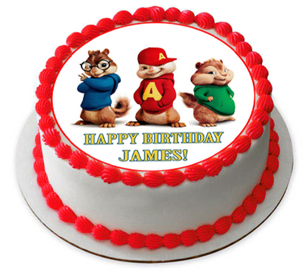 Alvin And The Chipmunks Road Chip 2 Edible Birthday Cake Topper