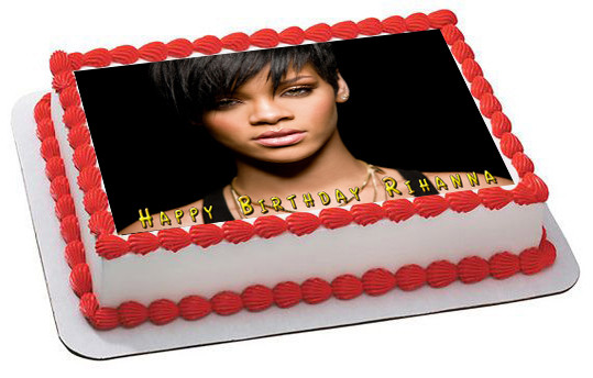 Rihanna 2 Edible Birthday Cake Topper