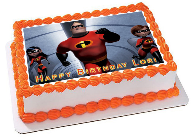 Incredibles 2 Edible Birthday Cake Topper