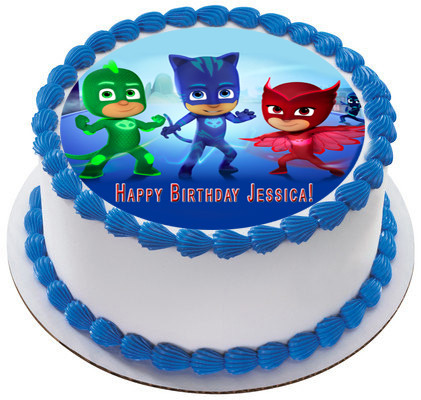 Pj Masks Edible Birthday Cake Topper Edible Cake Image