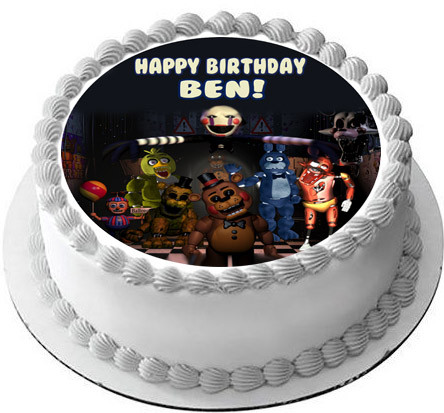 Five Nights at Freddy's 7 Edible Birthday Cake Topper