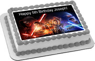 Star Wars 7 Force Awakens 2 Edible Birthday Cake Topper OR Cupcake Topper, Decor