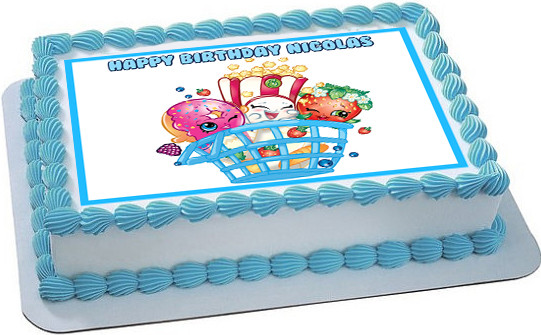 Shopkins 3 Edible Birthday Cake Topper