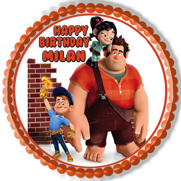 Wreck It Ralph Edible Birthday Cake Topper