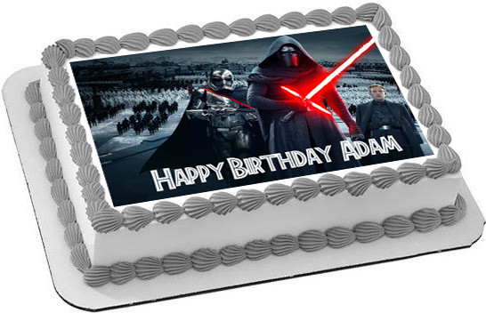 Star Wars 7 Force Awakens Edible Birthday Cake Topper