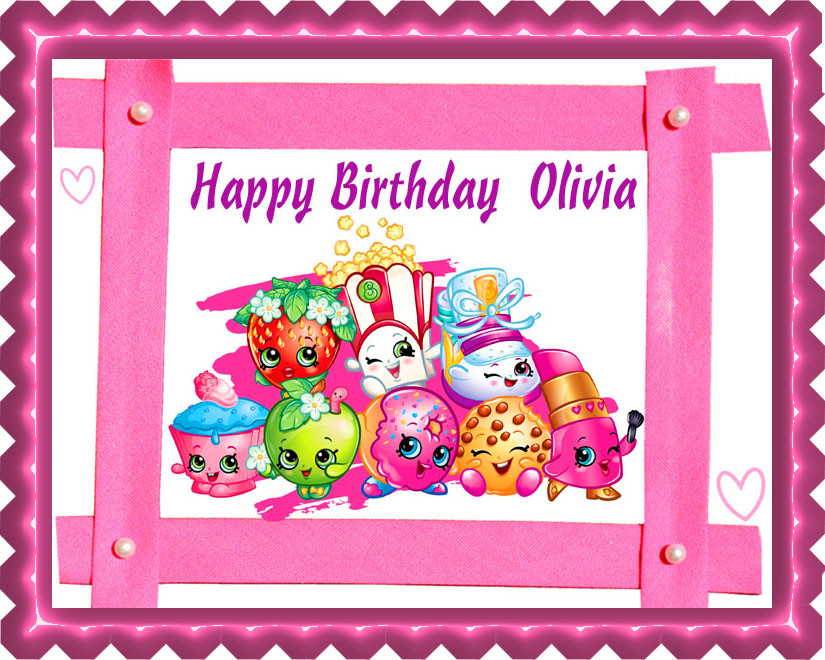 SHOPKINS Edible Birthday Cake Topper