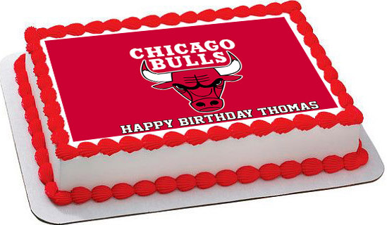 12 Chicago Bulls Cupcake Topper Edible Icing Image Birthday Party Decoration #3 