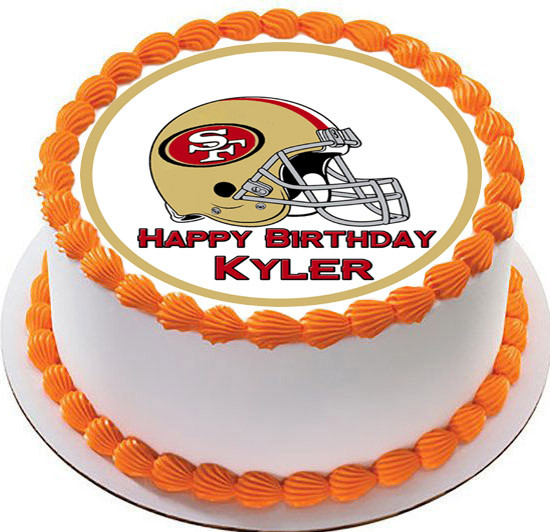 San Francisco 49ers Edible Birthday Cake Topper