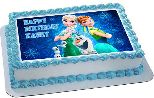 Frozen Fever Elsa Anna Edible Birthday Cake Topper