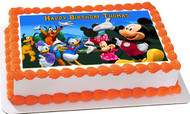 Mickey Mouse Clubhouse 4 Edible Birthday Cake Topper OR Cupcake Topper, Decor