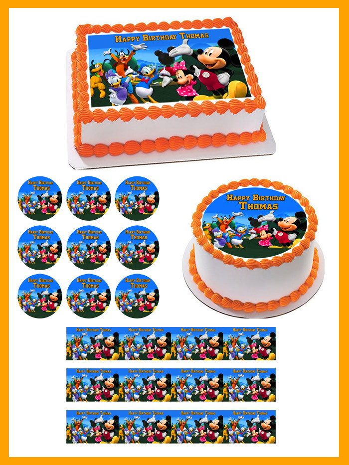 Mickey Mouse Clubhouse 4 Edible Birthday Cake Topper