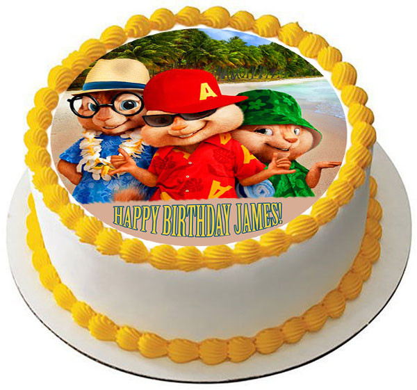 Alvin And The Chipmunks Road Chip 3 Edible Birthday Cake Topper