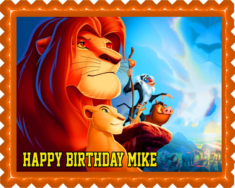 Lion King 2 Edible Birthday Cake Topper Lion King 2 Edible Birthday Cake Topper