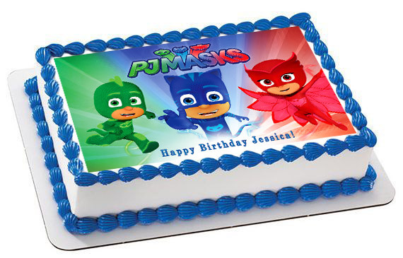 Pj Masks 3 Edible Birthday Cake Topper