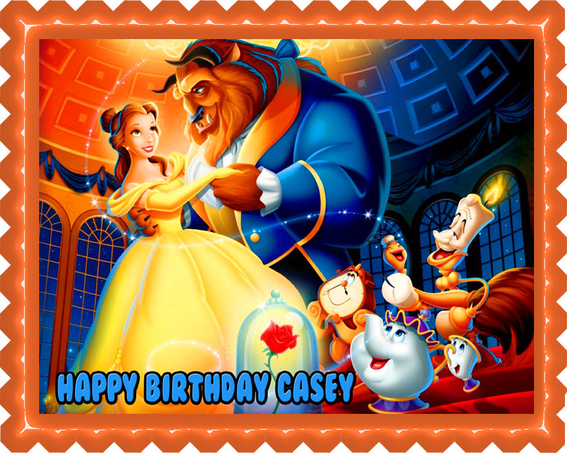 Beauty And The Beast Belle Edible Birthday Cake Topper