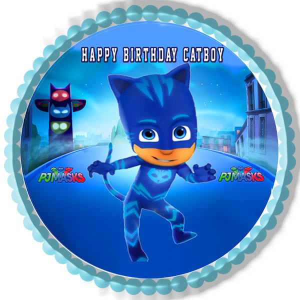 Cat Boy Edible Birthday Cake Topper Edible Cake Image