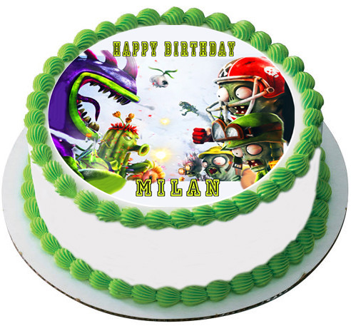 Plants Vs Zombies 3 Edible Birthday Cake Topper