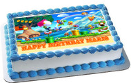 Super Mario Luigi 1 Edible Birthday Cake Topper OR Cupcake Topper, Decor