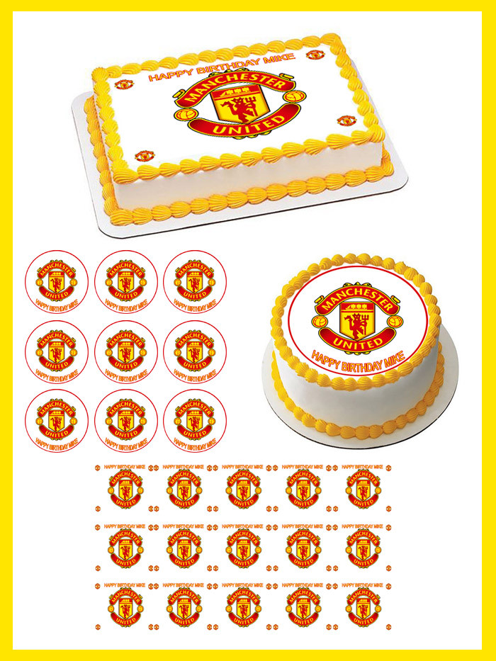 Manchester United Edible Birthday Cake Topper