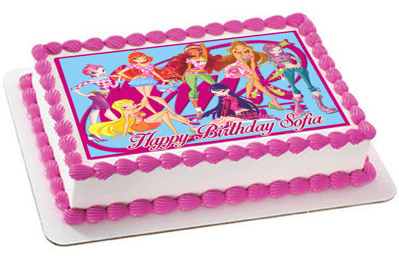 Winx Club Edible Birthday Cake Topper