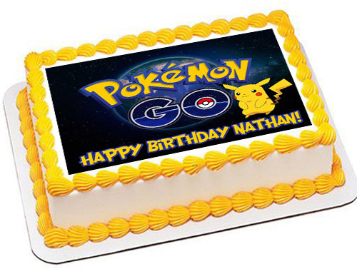Pokemon Go Edible Birthday Cake Topper
