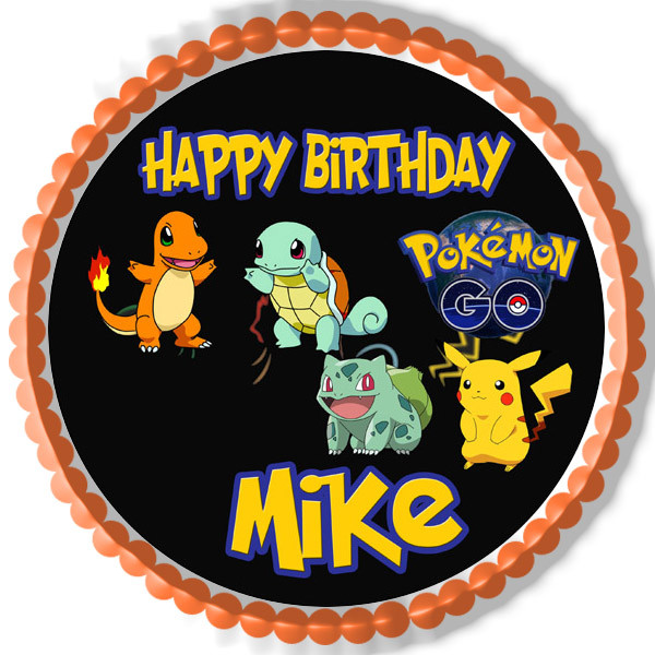 Pokemon Go 2 Edible Birthday Cake Topper