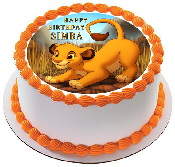 Lion King Simba Edible Birthday Cake Topper Lion King Simba Edible Birthday Cake Topper