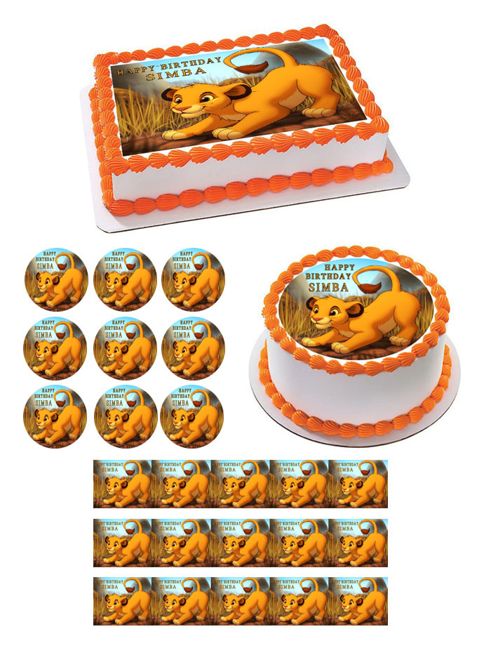Lion King Simba Edible Birthday Cake Topper