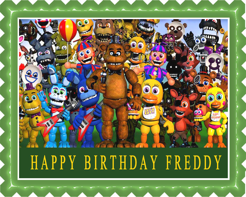 Five Nights at Freddy's Edible Print, Edible Cake Toppers