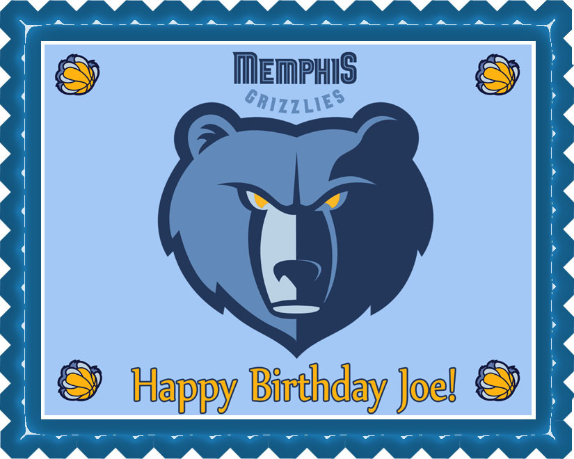 Memphis Grizzlies Edible Edible Birthday Cake Topper
