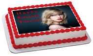 Taylor Swift Edible  Edible Birthday Cake Topper OR Cupcake Topper, Decor