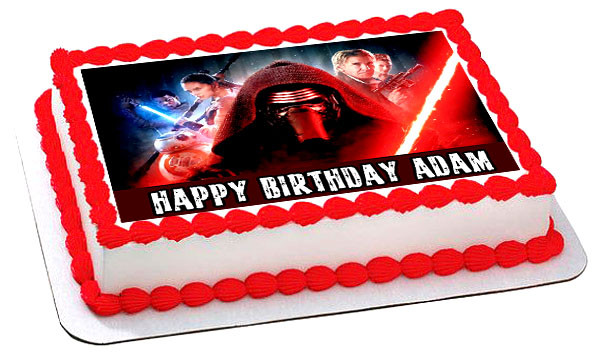 Star Wars 7 Force Awakens 3 Edible Birthday Cake Topper