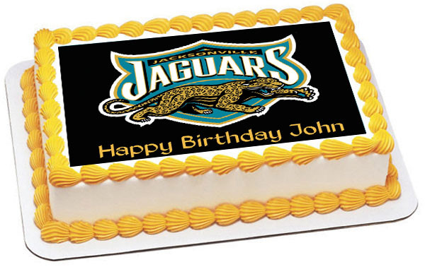 Jacksonville Jaguars 2 Edible Birthday Cake Topper