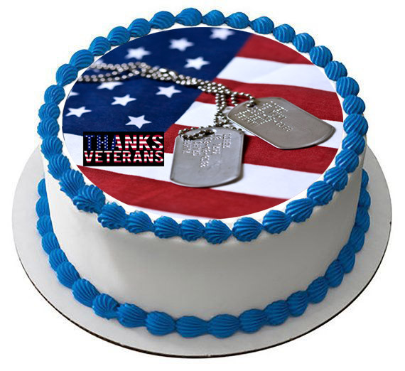 Veterans Day 1 Edible Birthday Cake Topper
