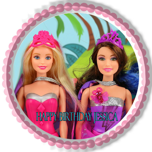 Barbie Princess Power Edible Birthday Cake Topper