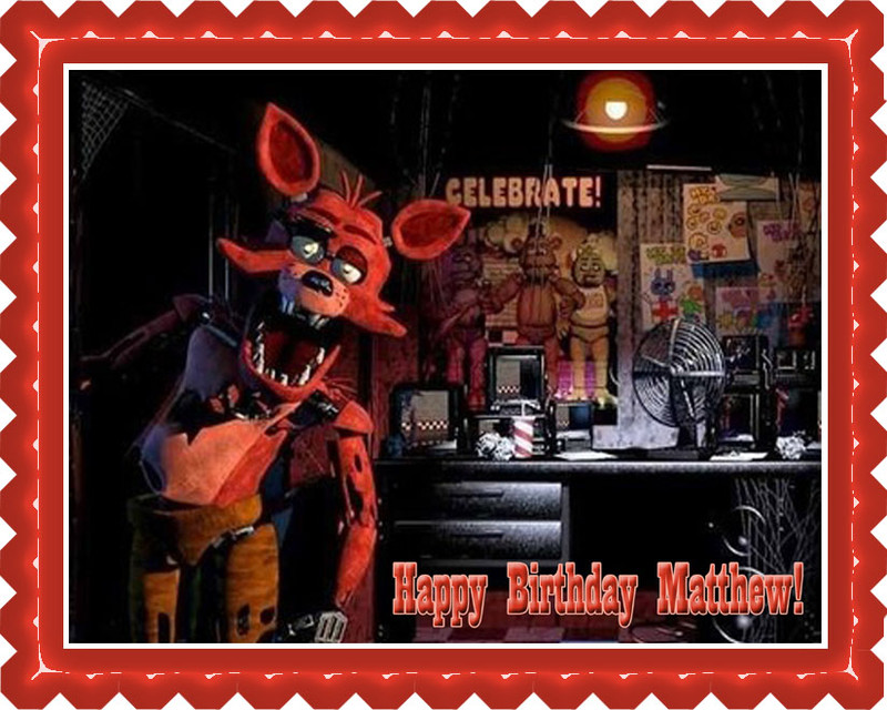 Five Nights at FREDDY'S FOXY FNAF Foxy Edible Birthday Cake Topper