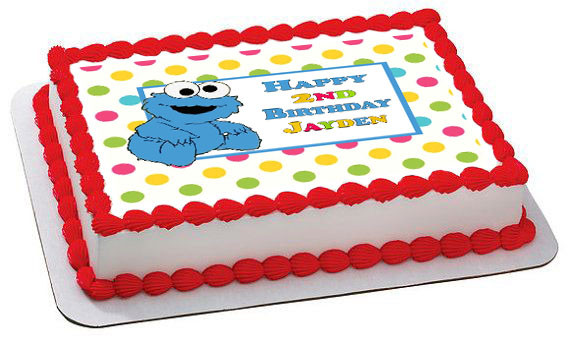 Cookie Monster Edible Birthday Cake Topper