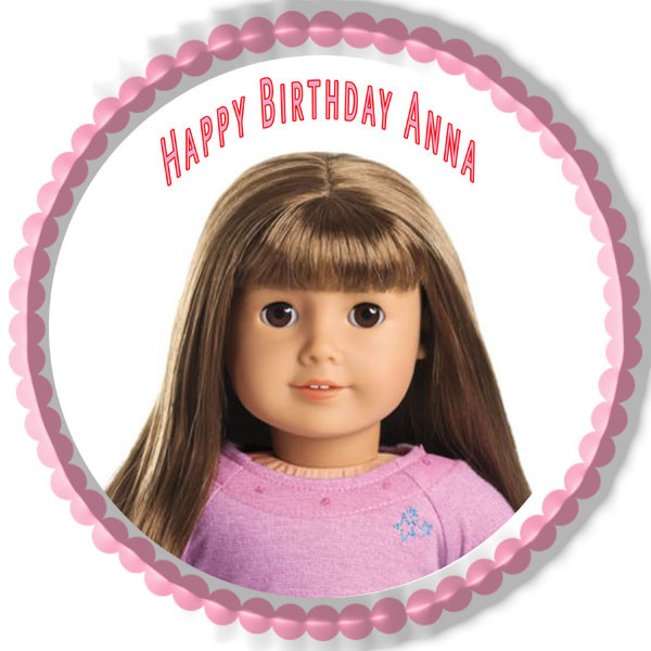 American Girl 3 Edible Birthday Cake Topper