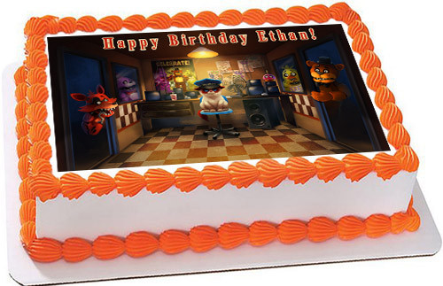 Fnaf Five Nights At Freddy S Grumpy Cat Edible Birthday Cake Topper