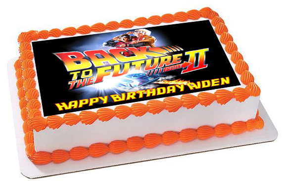 Back To The Future 2 Edible Birthday Cake Topper