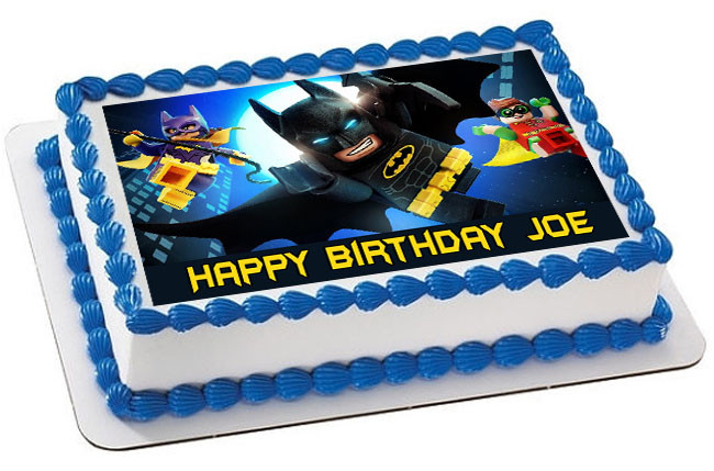 The Lego Batman Movie 2 Edible Birthday Cake Topper
