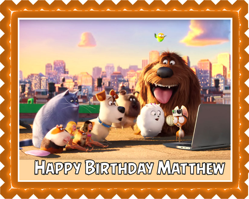 The Secret Life Of Pets 2 Edible Birthday Cake Topper