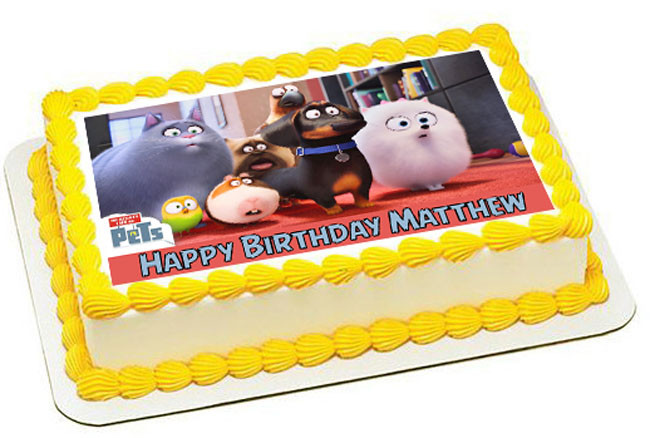 The Secret Life Of Pets 3 Edible Birthday Cake Topper